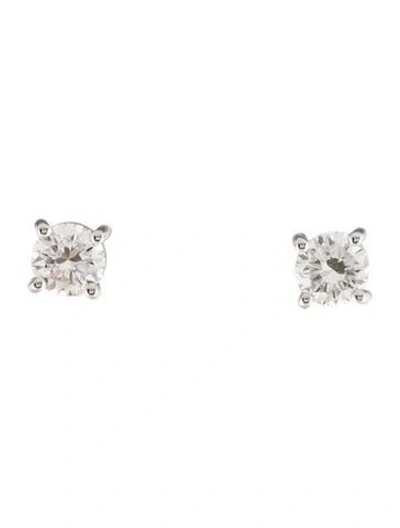 Pre-owned Earrings 14k Lab-grown Diamond Stud  In Multi