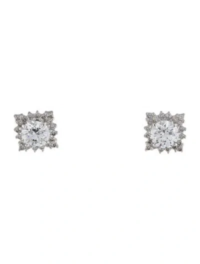 Pre-owned Earrings 14k Lab-grown Diamond Stud  In Multi