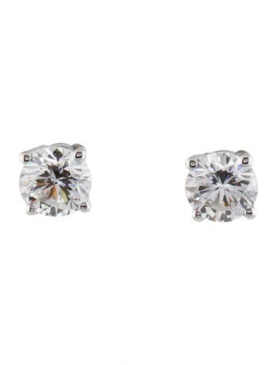 Pre-owned Earrings 14k Lab-grown Diamond Stud  In Multi