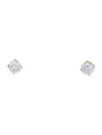 Pre-owned Earrings 14k Lab-grown Diamond Stud  In Multi