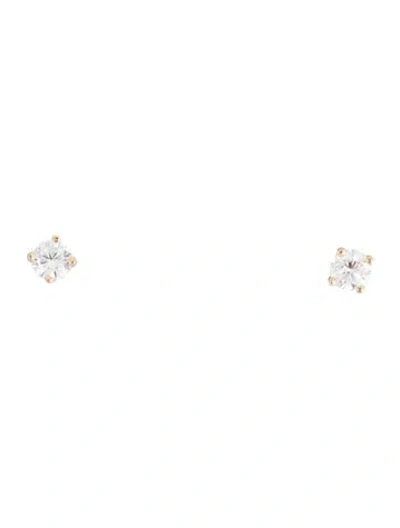 Pre-owned Earrings 14k Lab-grown Diamond Stud  In Multi