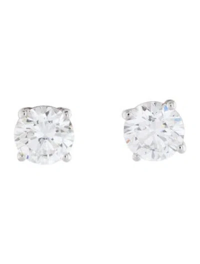 Pre-owned Earrings 14k Lab-grown Diamond Stud  In Multi