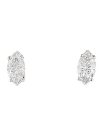 Pre-owned Earrings 14k Lab-grown Diamond Stud  In Multi