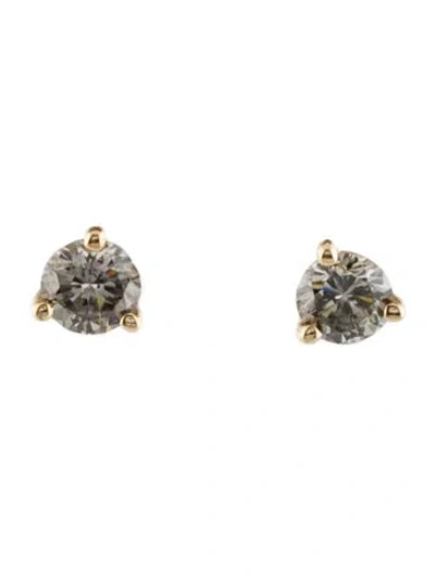 Pre-owned Earrings 14k Lab-grown Diamond Stud  In Multi