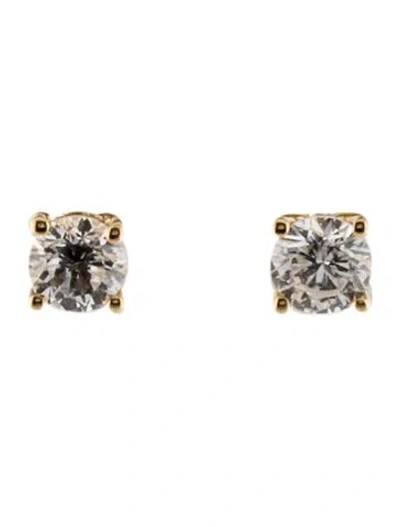 Pre-owned Earrings 14k Lab-grown Diamond Stud  In Multi