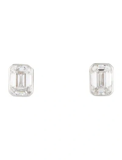 Pre-owned Earrings 14k Lab-grown Diamond Stud  In Multi