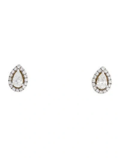 Pre-owned Earrings 14k Lab-grown Diamond Stud  In Multi