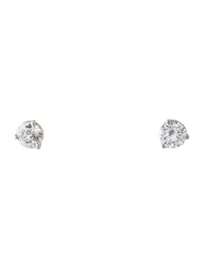 Pre-owned Earrings 14k Lab-grown Diamond Stud  In Multi
