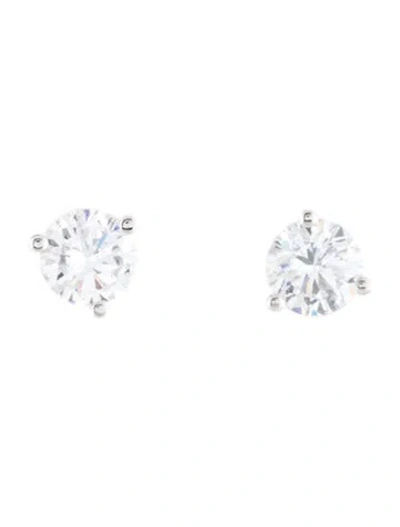 Pre-owned Earrings 14k Lab-grown Diamond Stud  In Multi