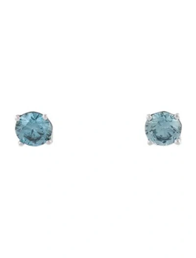 Pre-owned Earrings 14k Lab-grown Diamond Stud  In Multi
