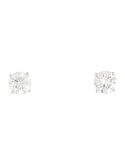 Pre-owned Earrings 14k Lab-grown Diamong Solitaire Stud  In Multi