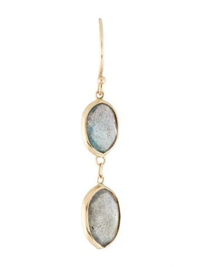 Pre-owned Earrings 14k Labradorite Drop Earring In Multi
