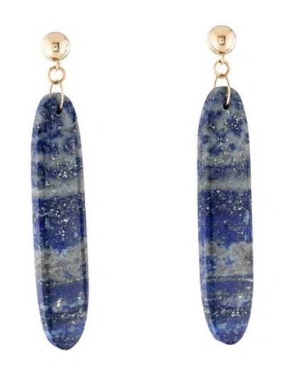 Pre-owned Earrings 14k Lapis Lazuli Drop  In Multi
