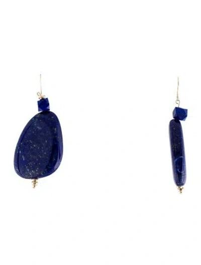 Pre-owned Earrings 14k Lapis Lazuli Drop  In Multi