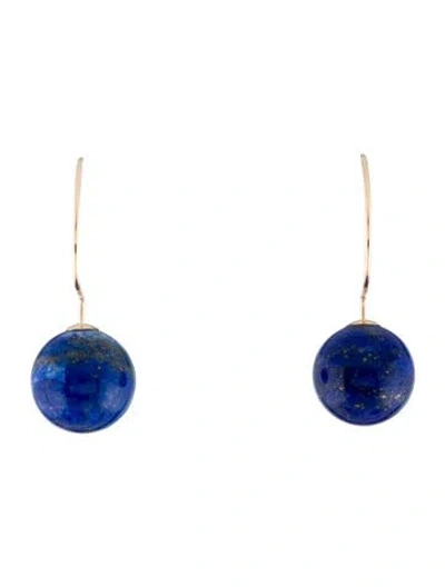 Pre-owned Earrings 14k Lapis Lazuli Drop  In Multi
