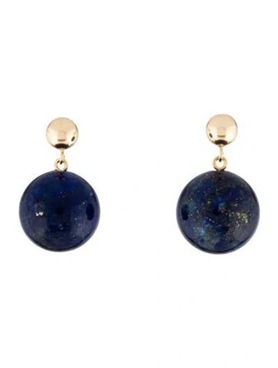 Pre-owned Earrings 14k Lapis Lazuli Drop  In Multi