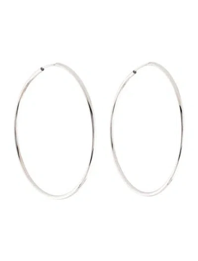 Pre-owned Earrings 14k Large Hoop  In Multi