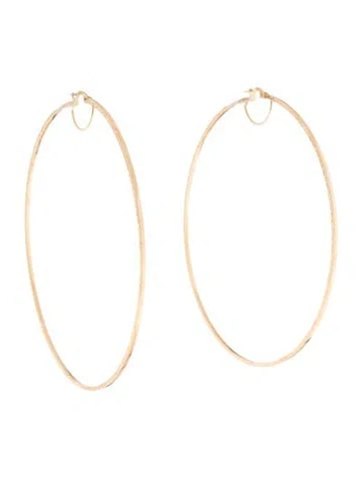 Pre-owned Earrings 14k Large Hoop  In Multi