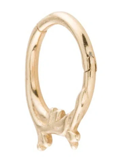 Pre-owned Earrings 14k Leaf Spray Nose Ring In Multi