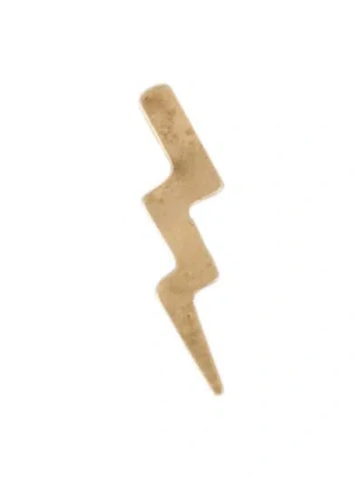 Pre-owned Earrings 14k Lighting Bolt Single Stud Earring In Multi