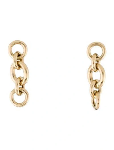 Pre-owned Earrings 14k Link Drop  In Multi