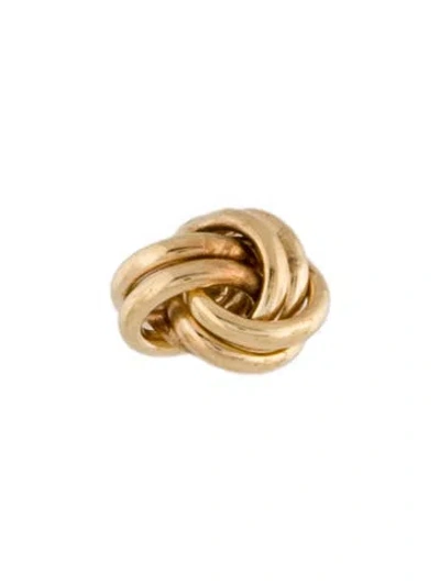 Pre-owned Earrings 14k Love Knot Single Stud Earring In Multi