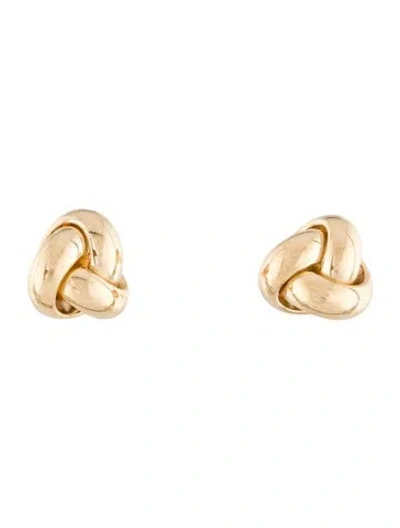 Pre-owned Earrings 14k Love Knot Stud  In Multi