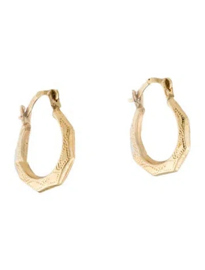 Pre-owned Earrings 14k Mini Hoop  In Multi