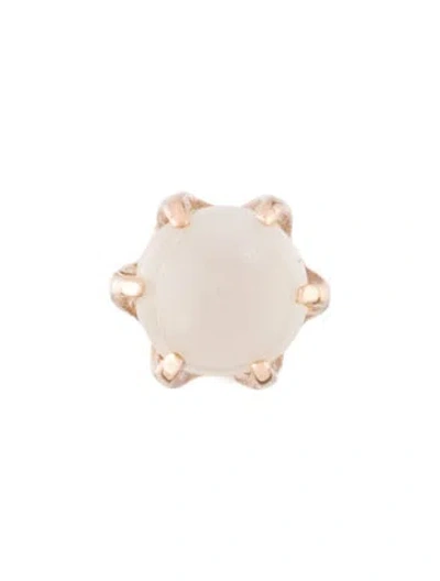 Pre-owned Earrings 14k Moonstone Single Stud Earring In Multi