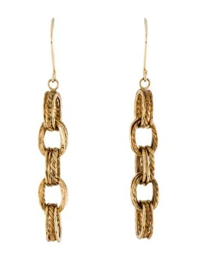 Pre-owned Earrings 14k Multi Link Chain
