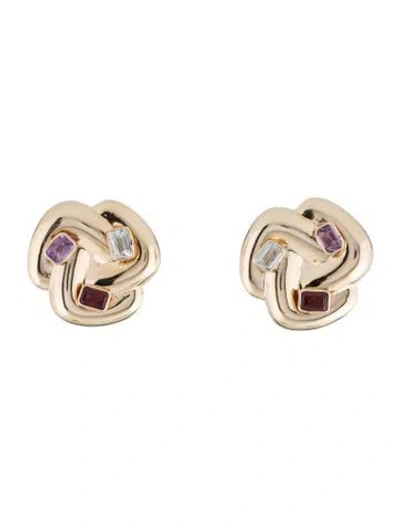 Pre-owned Earrings 14k Multistone Earclip