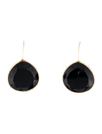 Pre-owned Earrings 14k Onyx Drop  In Multi