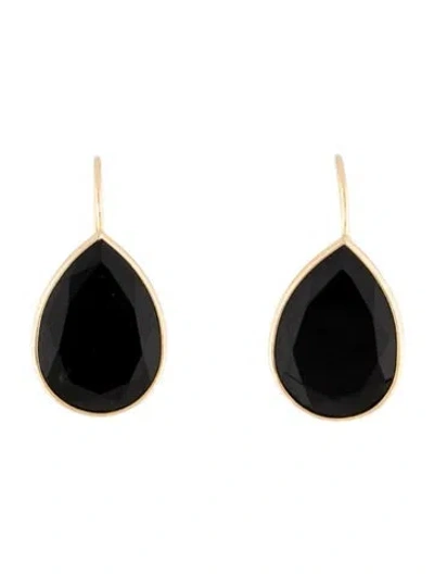 Pre-owned Earrings 14k Onyx Drop  In Multi
