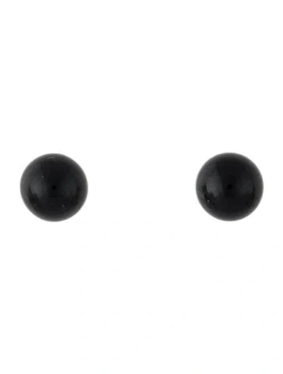 Pre-owned Earrings 14k Onyx Studs In Multi