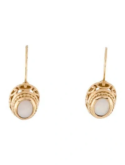 Pre-owned Earrings 14k Opal Drop  In Multi