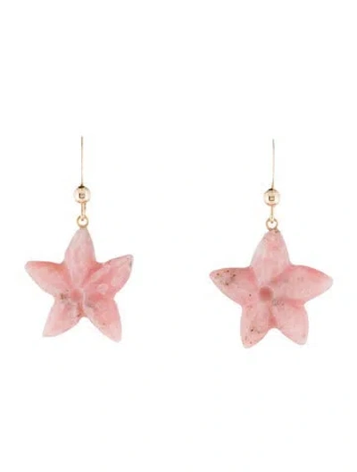Pre-owned Earrings 14k Opal Starfish Drop  In Multi