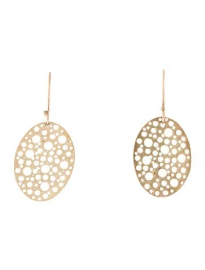 Pre-owned Earrings 14k Oval Drop  In Multi