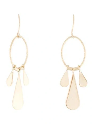 Pre-owned Earrings 14k Oval Fringe Drop  In Multi