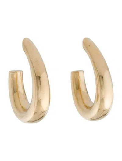 Pre-owned Earrings 14k Oval Hoop  In Multi