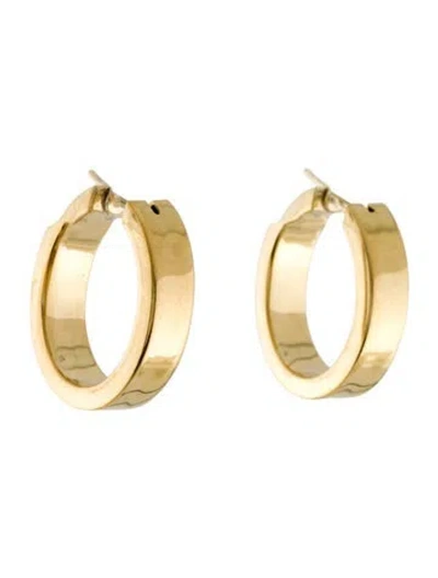 Pre-owned Earrings 14k Oval Hoop  In Multi