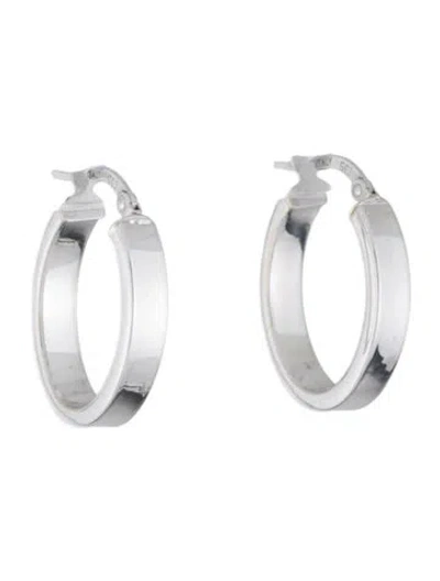 Pre-owned Earrings 14k Oval Hoop  In Multi