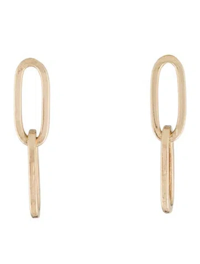 Pre-owned Earrings 14k Paperclip Drop  In Multi