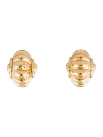 Pre-owned Earrings 14k Patterned Earclip  In Multi