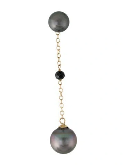 Pre-owned Earrings 14k Pearl & Spinel Drop Single Earring In Multi