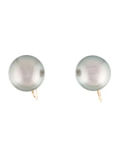 Pre-owned Earrings 14k Pearl Clip-on  In Multi