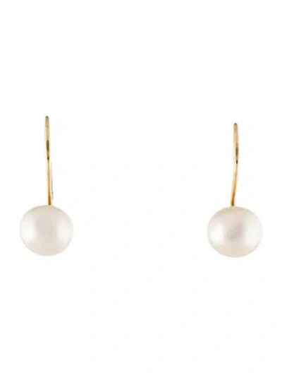Pre-owned Earrings 14k Pearl Drop  In Multi