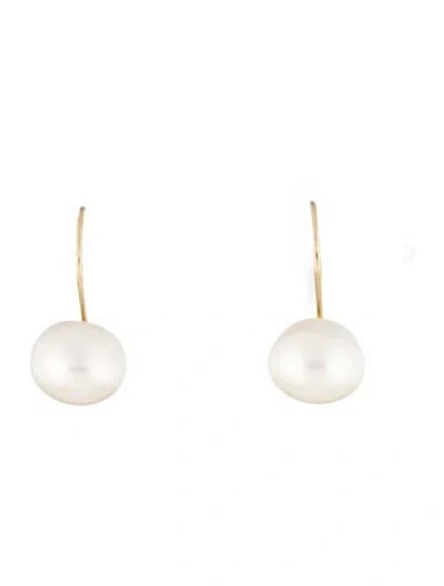 Pre-owned Earrings 14k Pearl Drop  In Multi