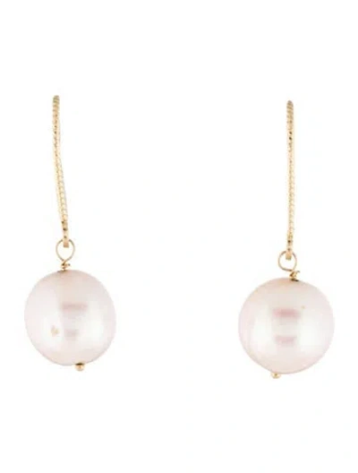 Pre-owned Earrings 14k Pearl Drop  In Multi