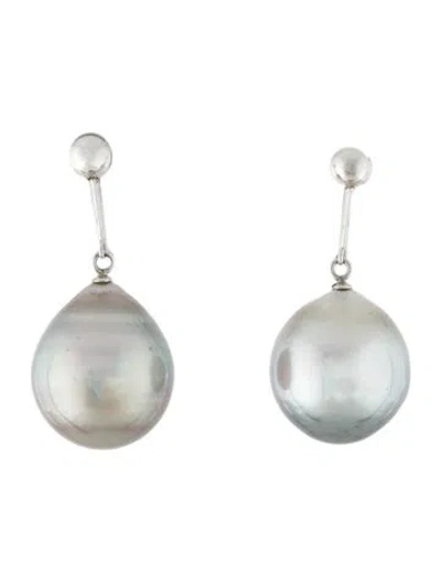Pre-owned Earrings 14k Pearl Drop  In Multi