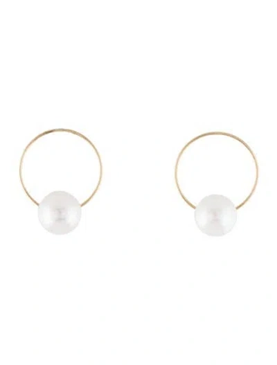 Pre-owned Earrings 14k Pearl Drop  In Multi